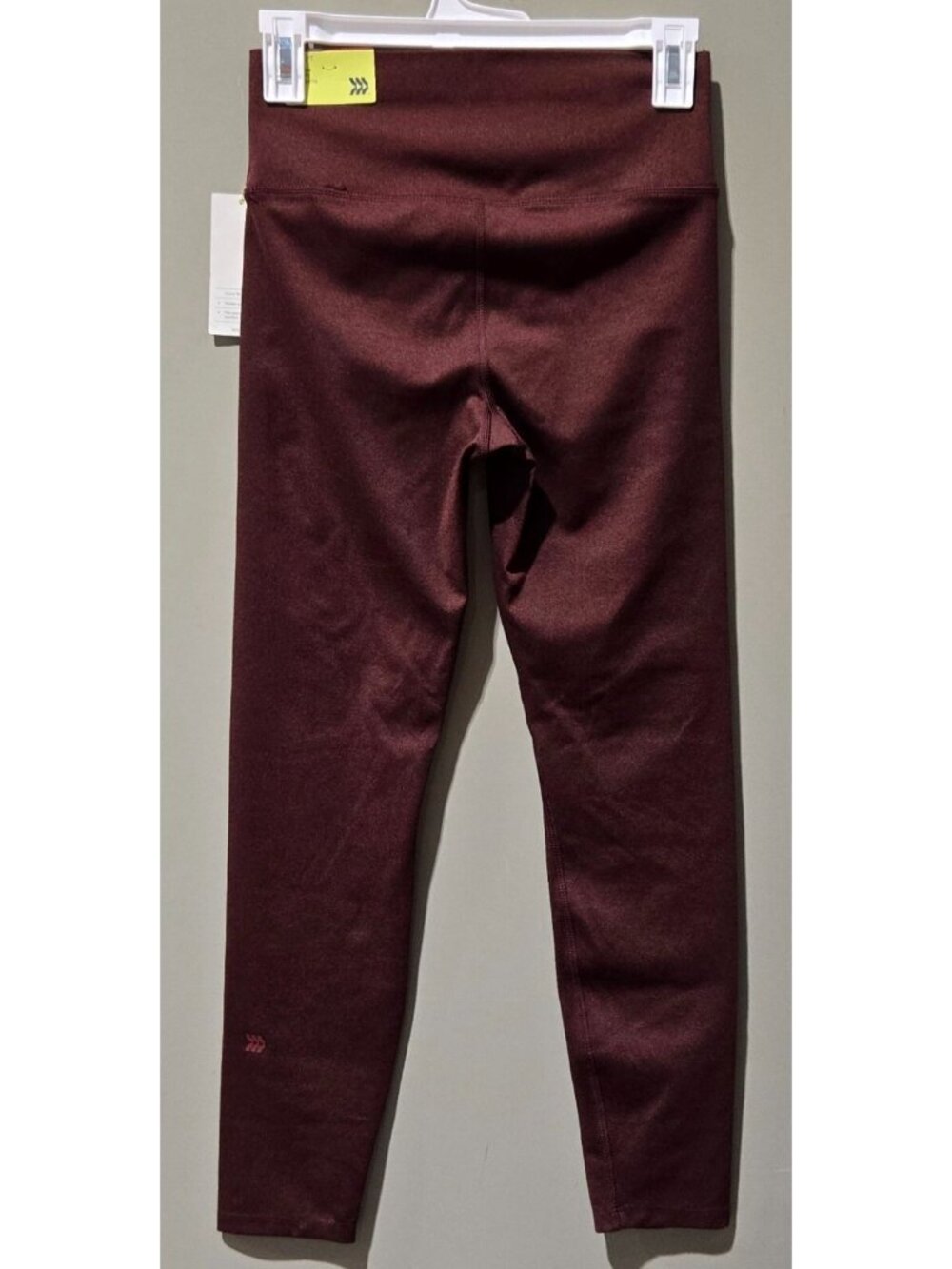 All In Motion Heather Dark Red High Rise & Sculpt Fit 7/8 Leggings - Size XS - Picture 2 of 5